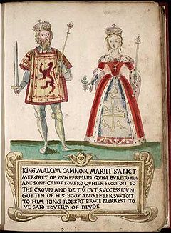 Malcolm III van Schotland met zijn vrouw Margaretha