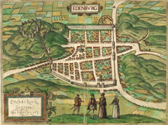 Edinburgh, uit Civitates Orbis Terrarum van Braun en Hogenberg, 1581