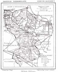 Oosterhout in de gemeenteatlas van Kuyper (Wikimedia Commons)
