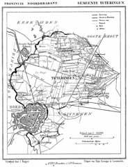 Teteringen in de gemeenteatlas van Kuyper 1867 (Wikimedia Commons)