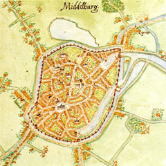 Middelburg, door Jacob van Deventer