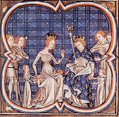 Filips I van Frankrijk met zijn vrouw en kinderen 