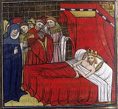 Filips I van Frankrijk op zijn sterfbed