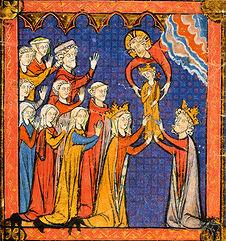 Filips II van Frankrijk wordt door zijn ouders aangeboden aan de hemel