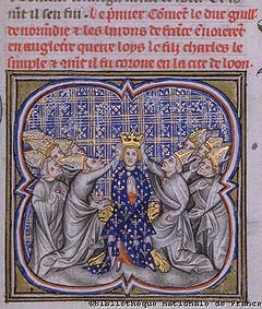 De kroning van Lodewijk IV van Frankrijk