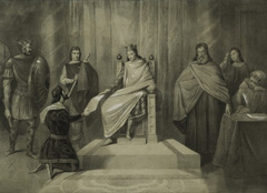 Karel de eenvoudige bevestigt Dirk I in zijn graafschap (922)